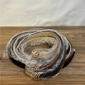 Chic Belt Collection with Gold Accents - Set of 3